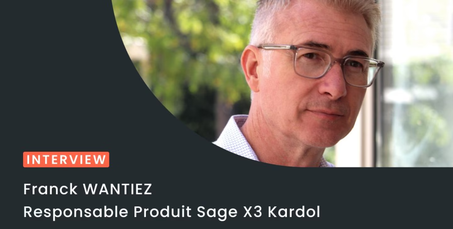 Portrait de Franck Wantiez, Responsable Produit Sage X3 chez Kardol, lors d'une interview.