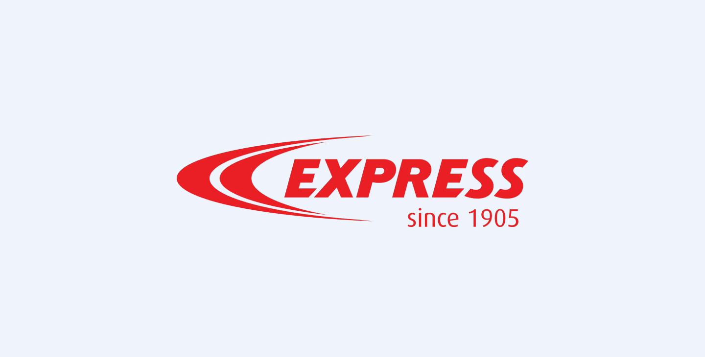 Logo de Guilbert Express en rouge sur fond clair