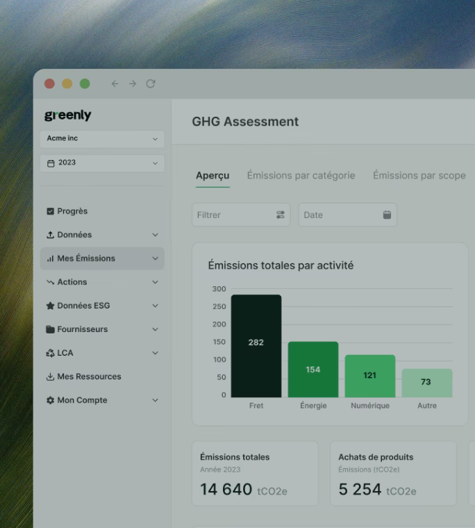 Analyse de données environnementales avec Greenly pour simplifier le reporting ESG