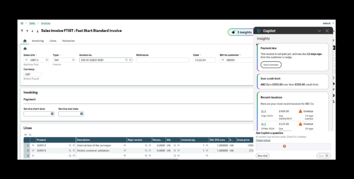 Écran de l’ERP Sage X3 2025 R2 présentant une interface moderne dédiée à la gestion des processus et au pilotage des performances.