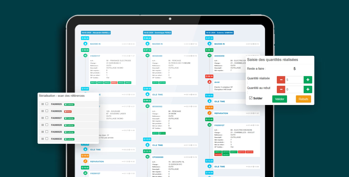 Suivi des temps en atelier avec ERP Sage X3